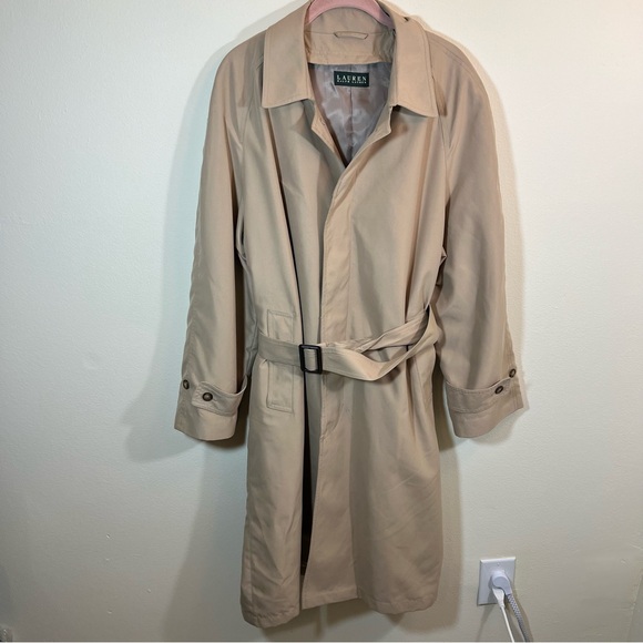 Lauren Ralph Lauren Men’s Tan Trench Coat 42S - Picture 1 of 16